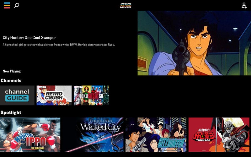 RetroCrush iPad screen capture best anime streaming services