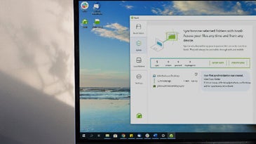 laptop open to software window