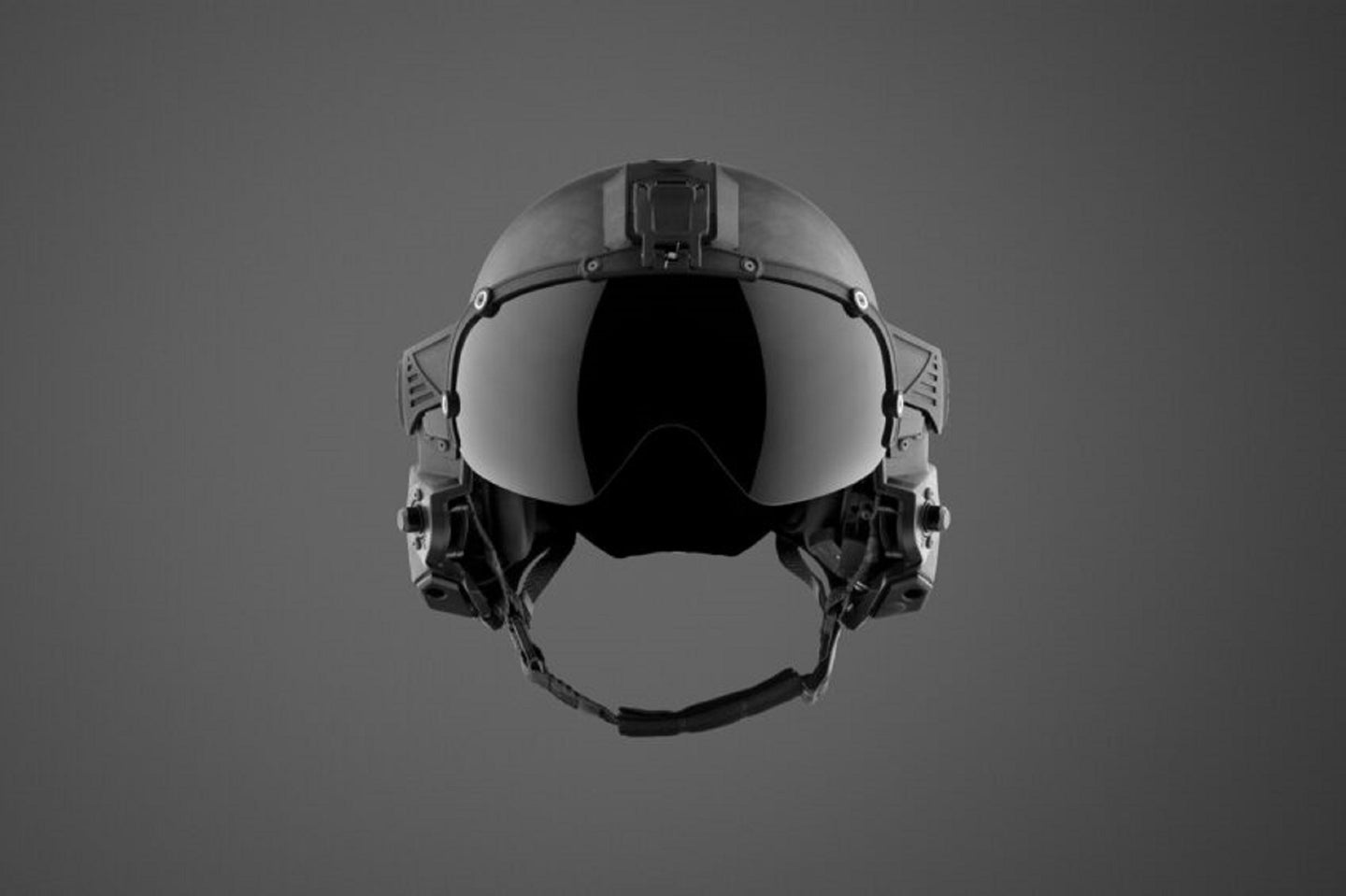 Next generation Air Force pilot helmet on a gray background