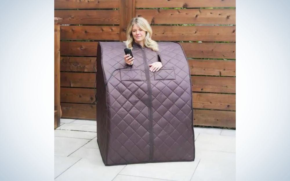 Radiant Saunas Harmony Deluxe Oversized Portable Sauna is the best infrared portable sauna.