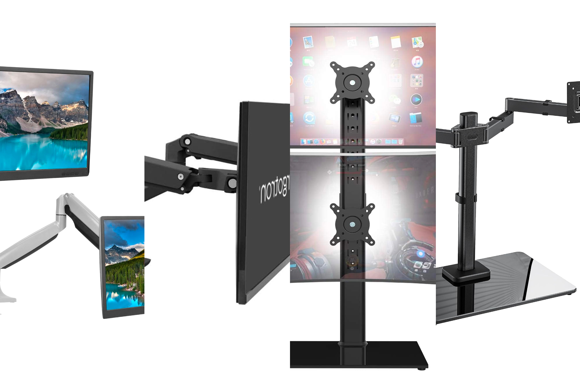 Mount-It! Monitor Wall Mount Arm | VESA Wall Mount Monitor Arm | Full  Motion Gas Spring Arm Fits 13 15 17 19 20 22 23 24 27 30 32 Inch Screens  with 75