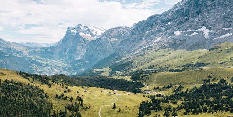 Climate change is turning the snowy white Alps green