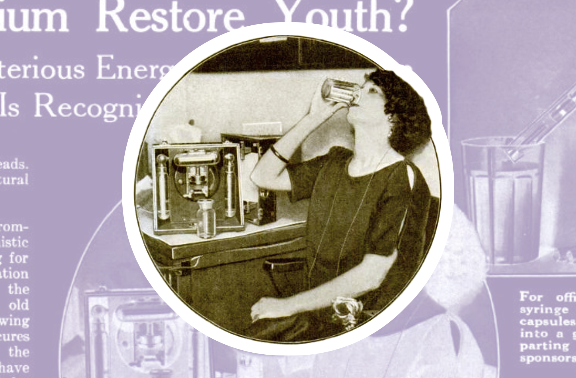 Images from 'Will radium restore youth?' that appeared in the June 1923 issue of Popular Science