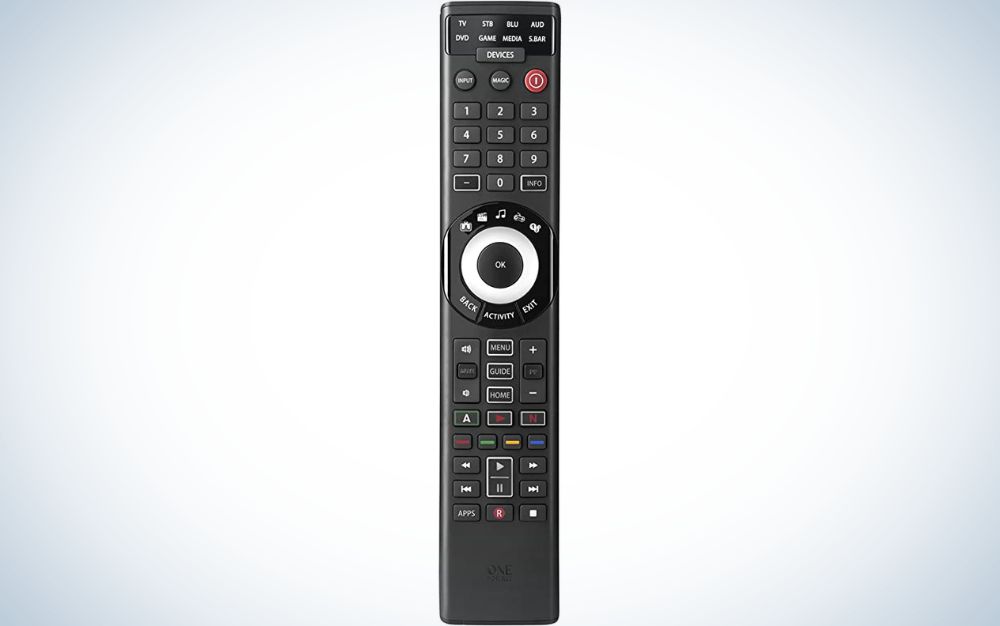 The One for All URC7880 Smart Control 8 enhances traditional remote design with modern day smarts.