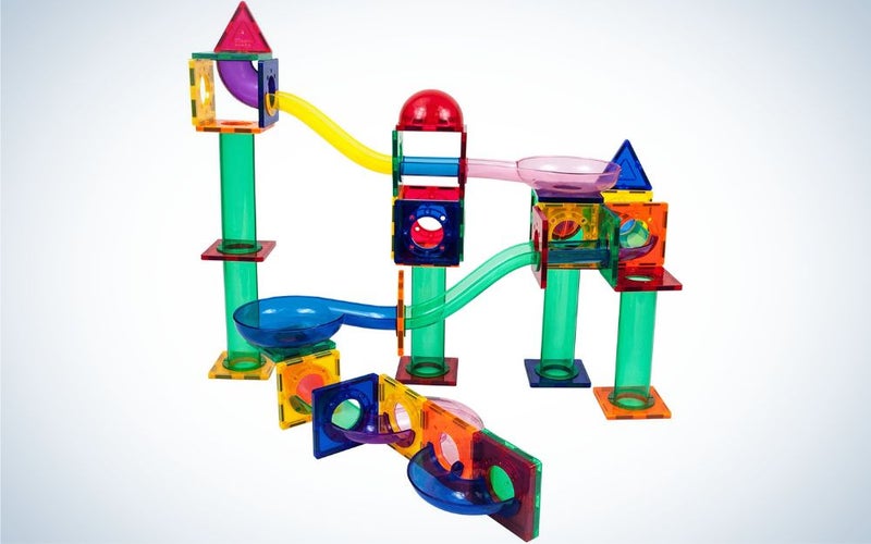 PicassoTiles Marble Run Magnetic Tiles is the best magnetic marble run.