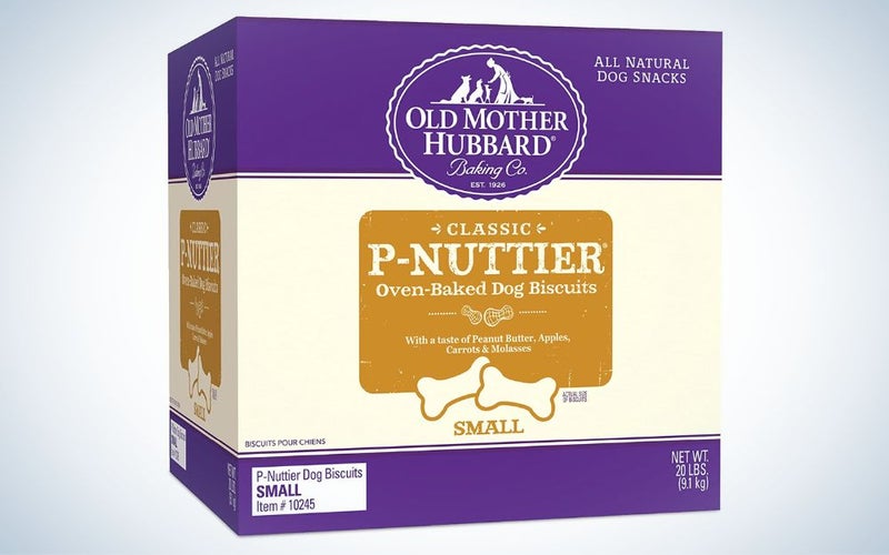 Old Mother Hubbard Dog Treats are the best for large dogs.