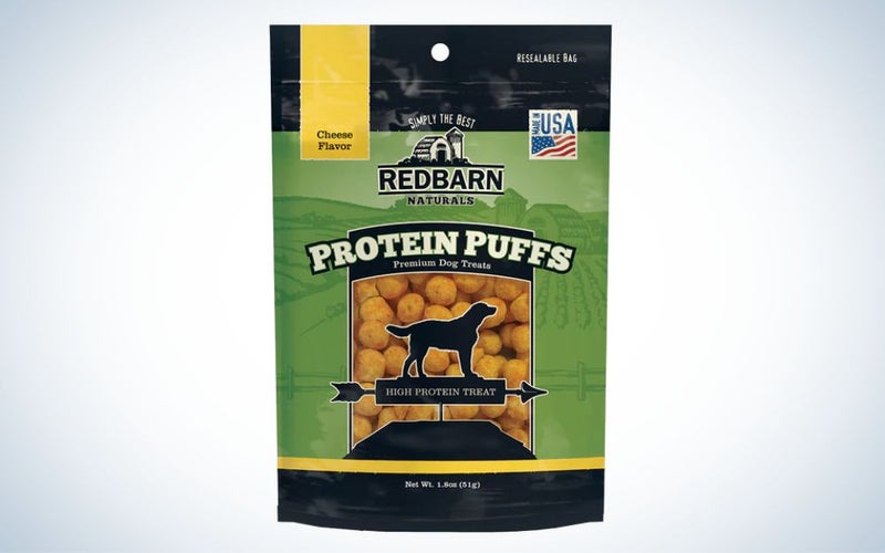 RedBarn Protein Puffs are the best protein training treats for dogs.