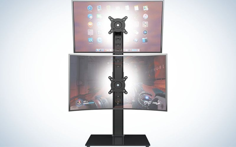 If you want to glance up to check your secondary monitor, the Hemudu offers a nice alternative to conventional, horizontally oriented dual monitor stands.