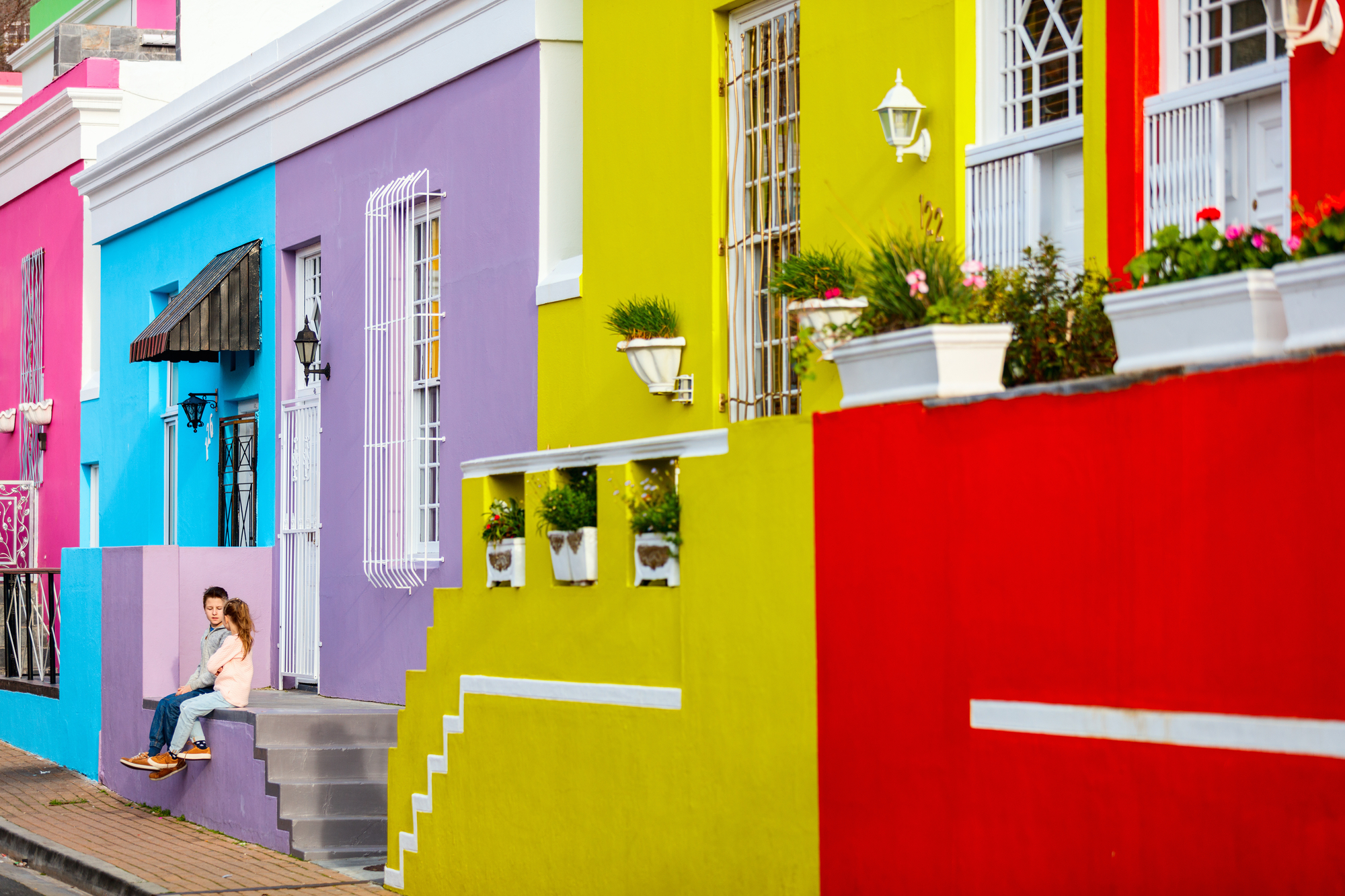 The colorful Bo Kaap neighborhood in Cape Town.