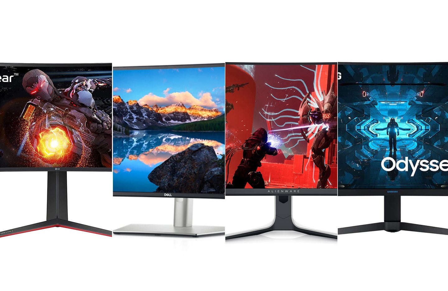 The best curved monitors composited