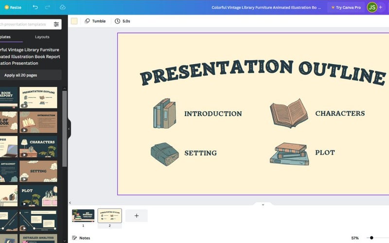 Canva is the best presentation software for professionals.