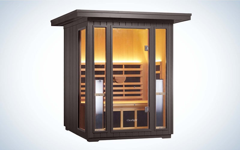 The Clearlight Sanctuary Sauna is the best outdoor sauna that's two-person.