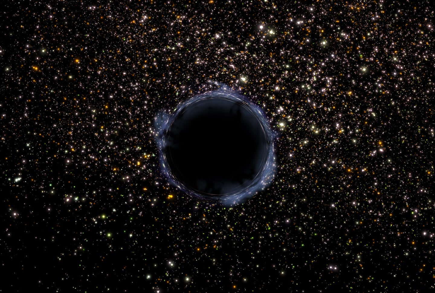 Rogue black hole in Milky Way galaxy in an artist's rendition