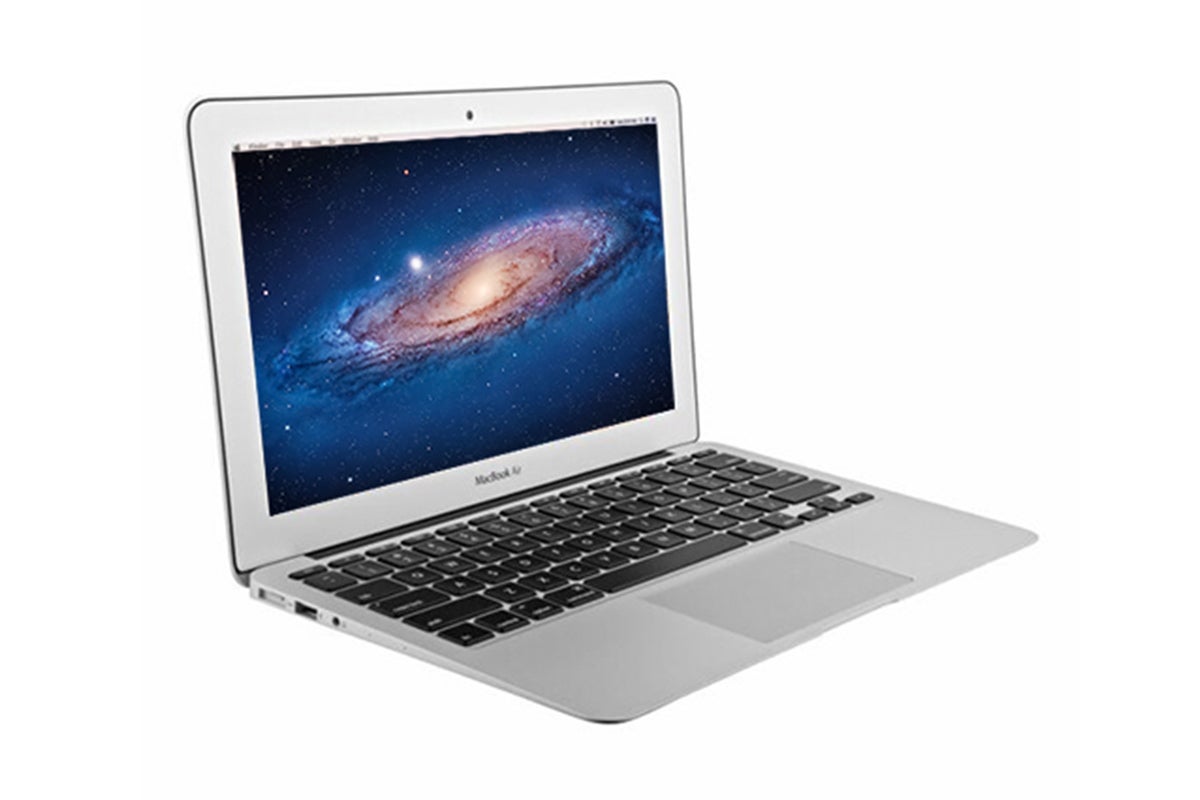A product image of a macbook air on a white background