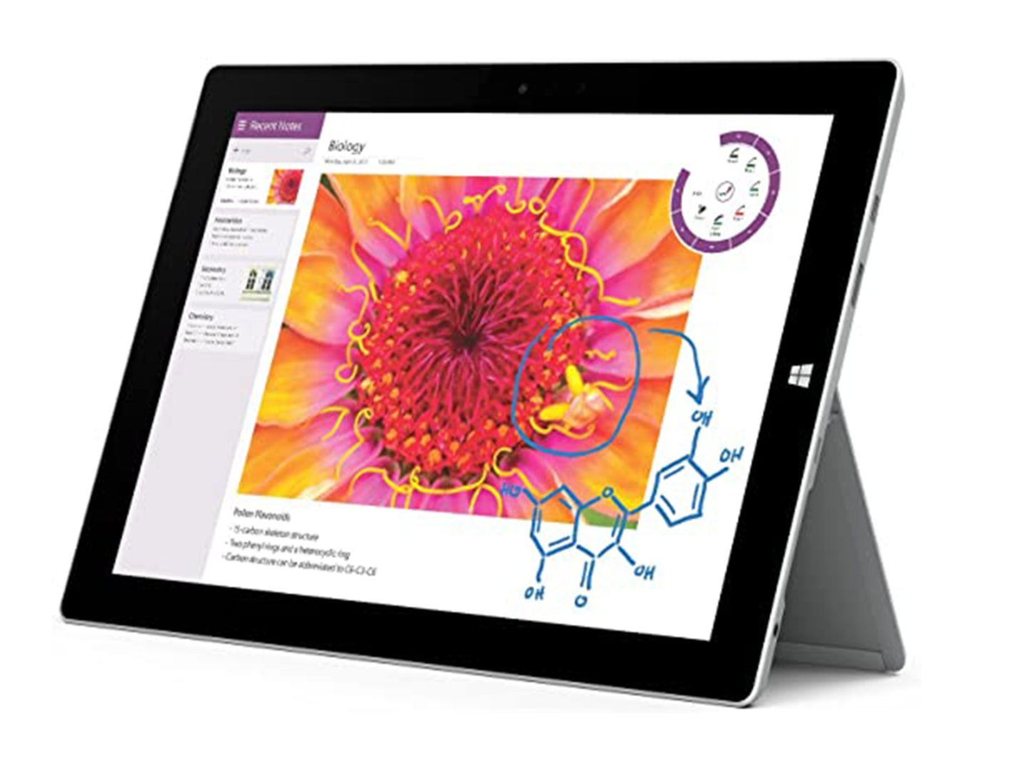 A Microsoft Surface 3 against a white background