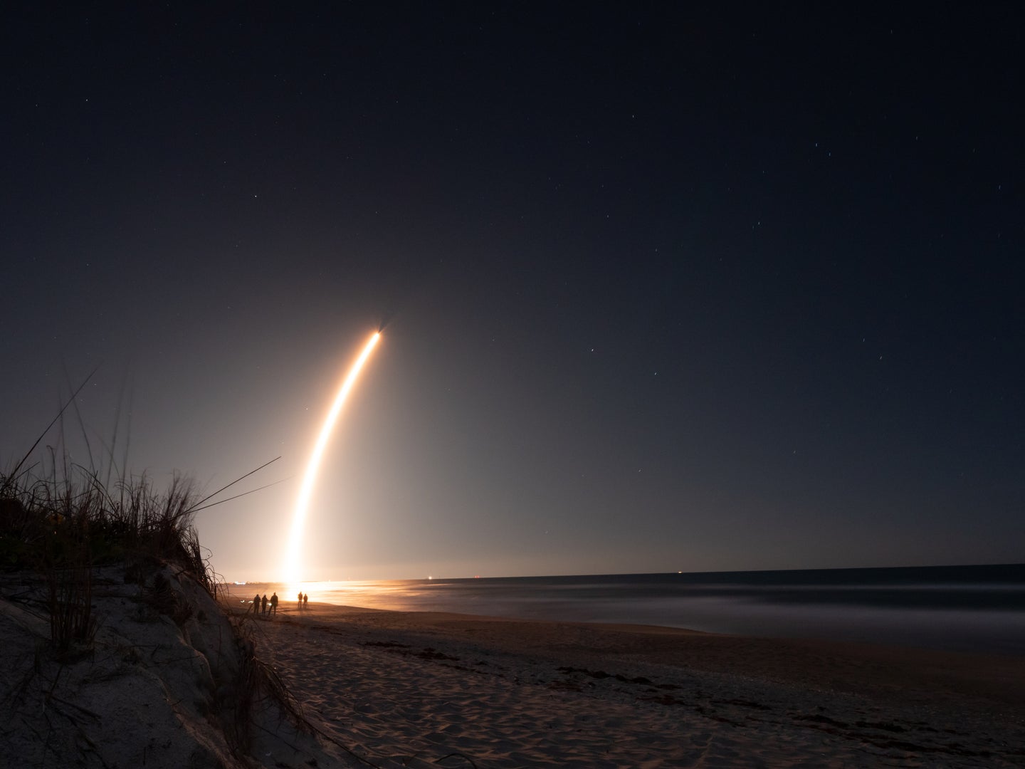A SpaceX rocket blasting to space in 2020, paving the way for the company's record year.