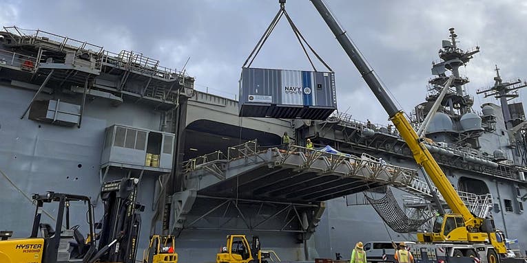 A Navy ship got a giant liquid-metal 3D printer earlier this month