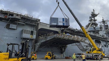 A Navy ship got a giant liquid-metal 3D printer earlier this month