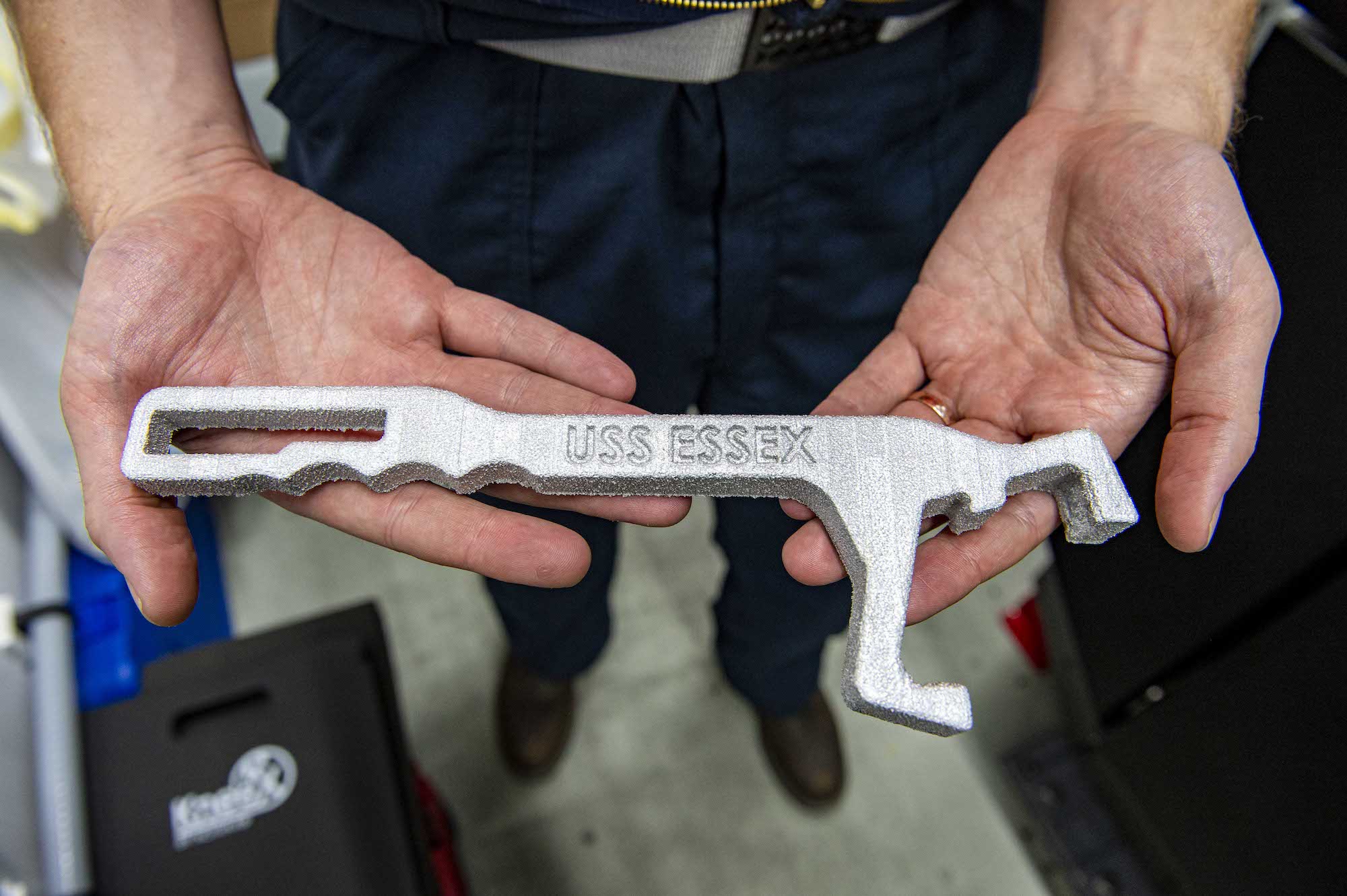 This wrench was printed at sea.