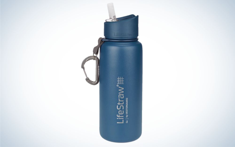 LifeStraw Go Stainless Steel Water Filter Bottle is the best insulated water bottle with a filter.