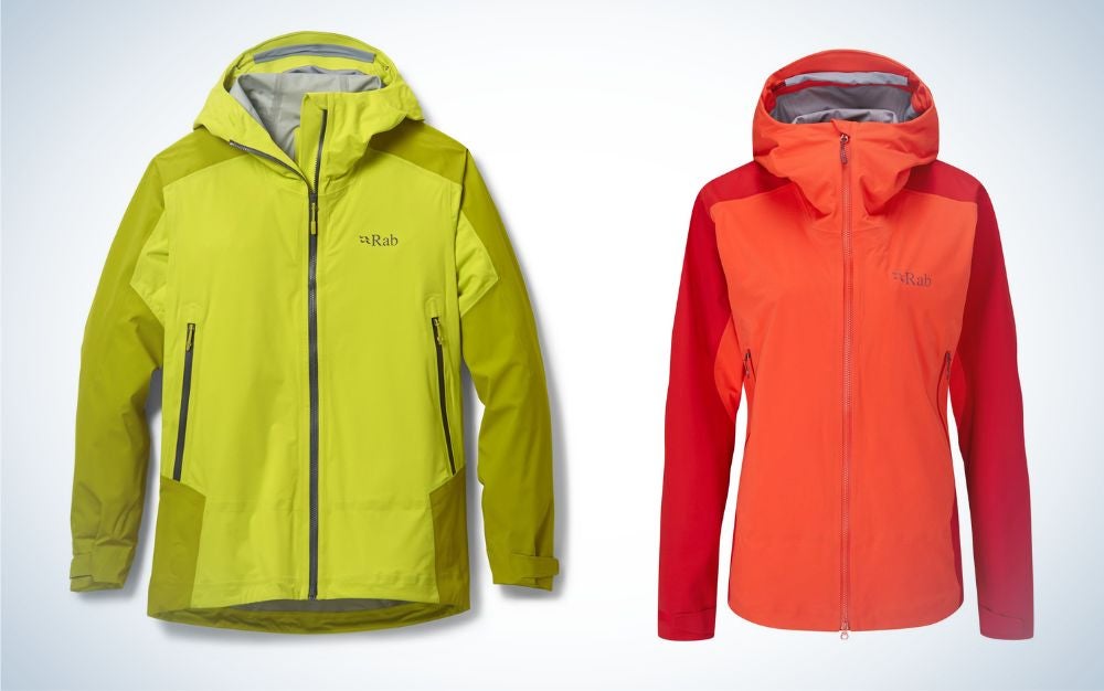 Rab Kinetic Alpine 2.0 Jacket is the best packable rain jacket for hiking.