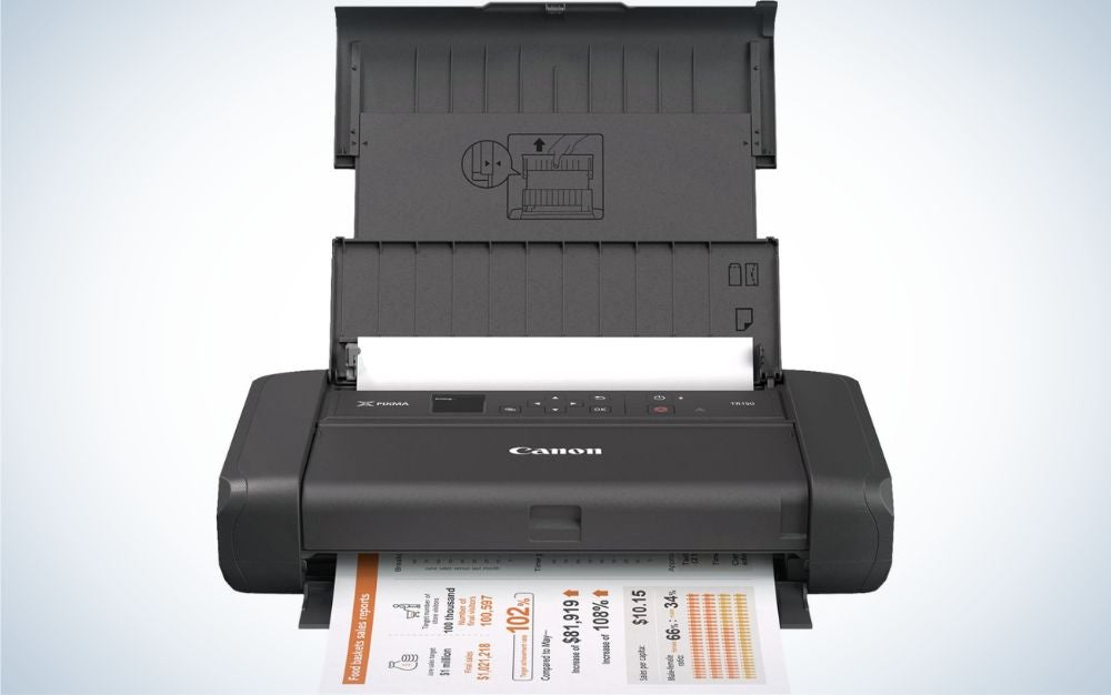 Canon Pixma TR150 is the best portable printer for Chromebooks.