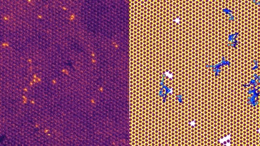See the first video of solitary solid atoms playing with liquid