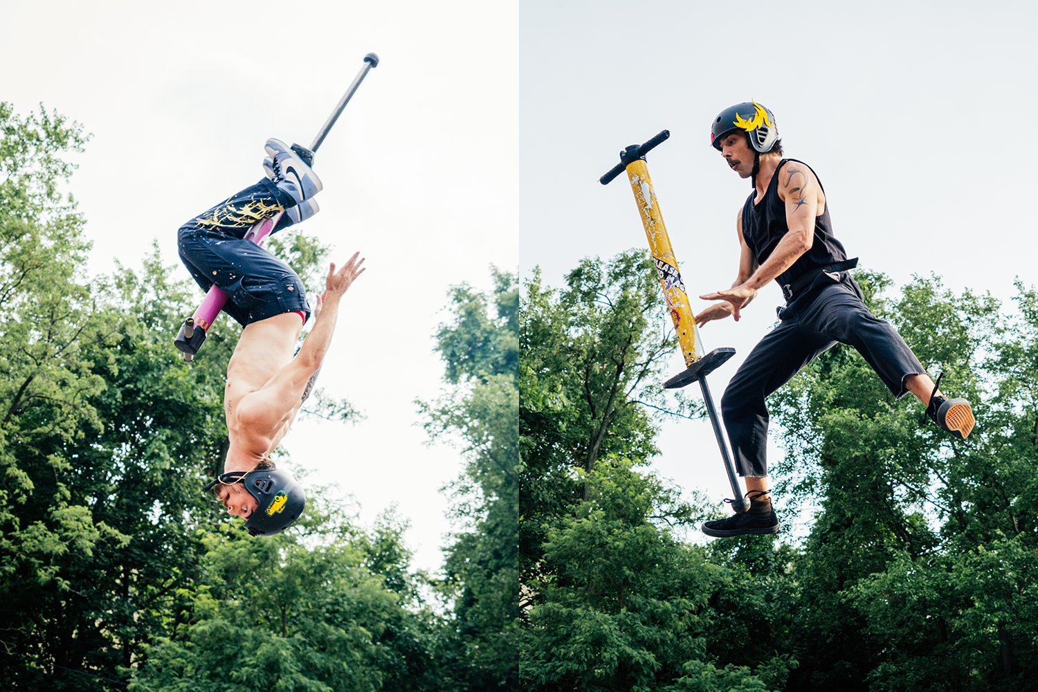 Phillips and Smith do extreme pogo jumps