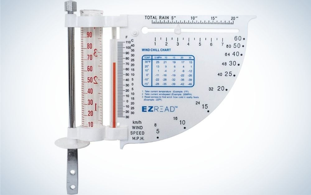 EZRead Headwind Consumer Products 840-0052 5-in-1 Weather Station is the best basic home weather station.