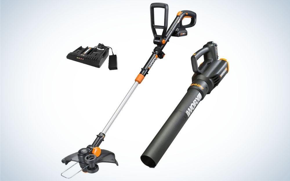 WORX 20V GT Revolution 12" WG930.2 is the best cordless leaf blower with trimmer.