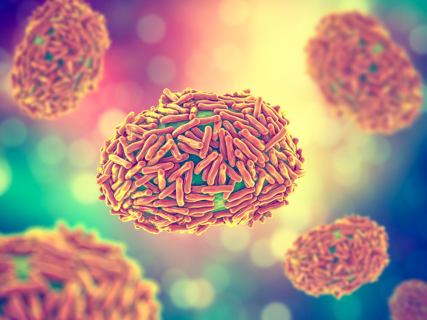 The mpox virus. 3D illustration.