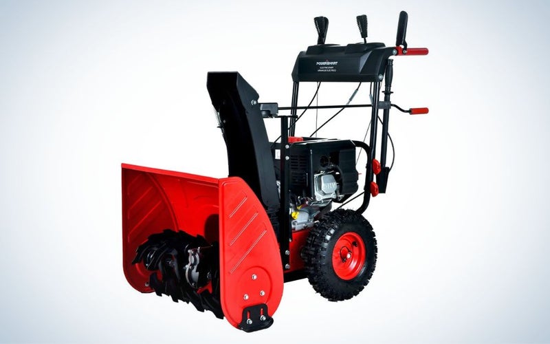 PowerSmart Snow Blower 212cc is the best snow blower for gravel driveways for the budget.