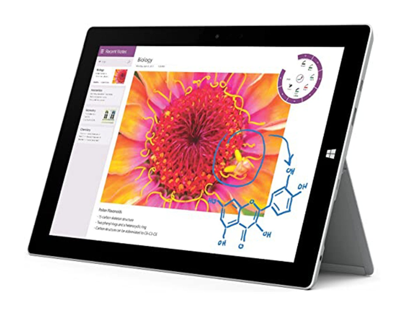 A refurbished Microsoft Surface 3 on a white background