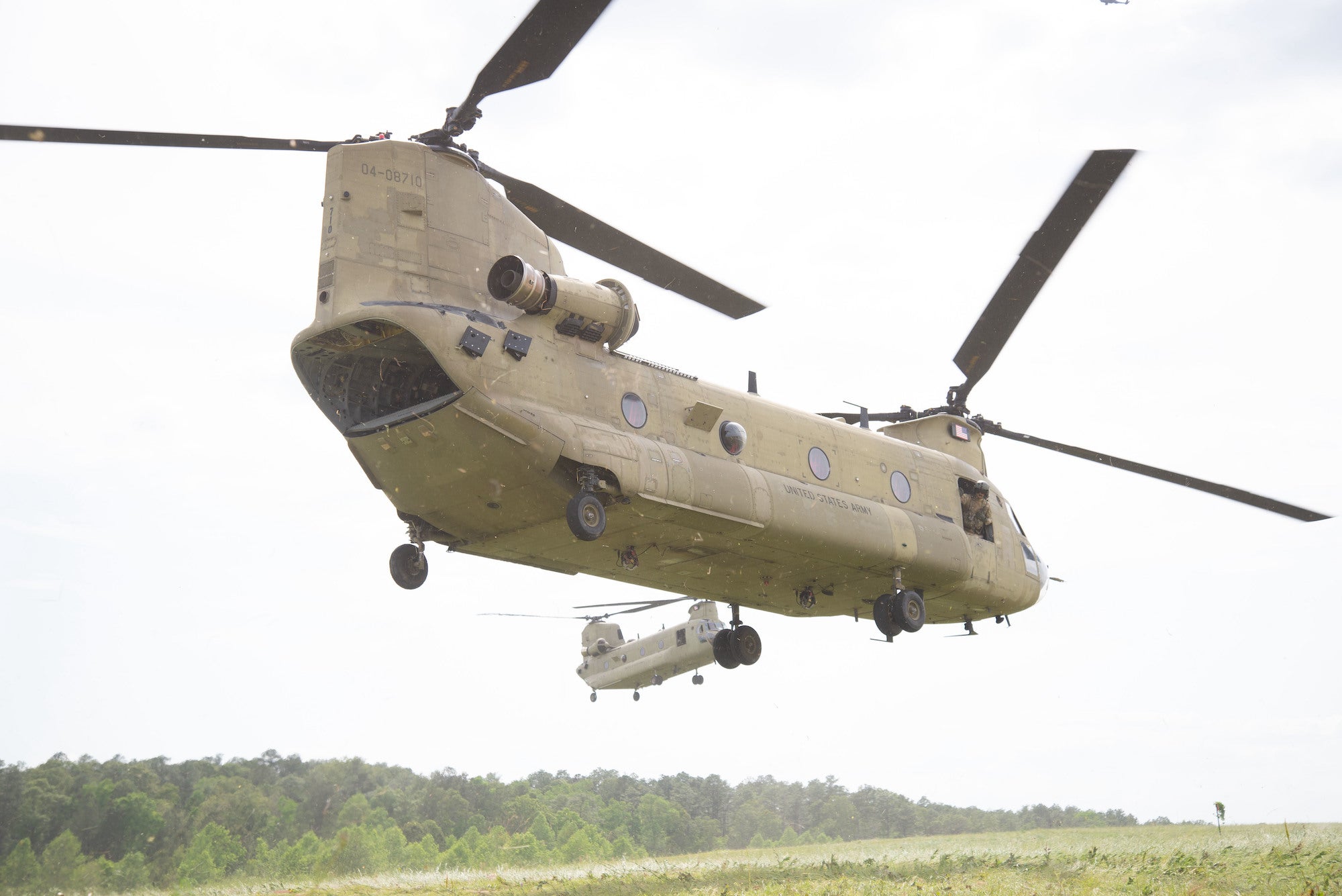 Two Chinooks in April in Mississippi.