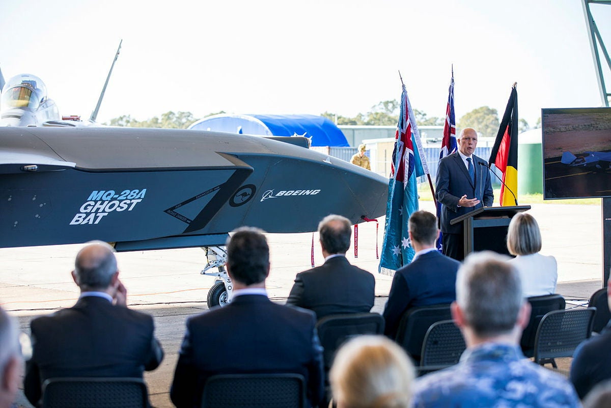 The MQ-28A Ghost Bat naming event in March in Queensland, Australia.