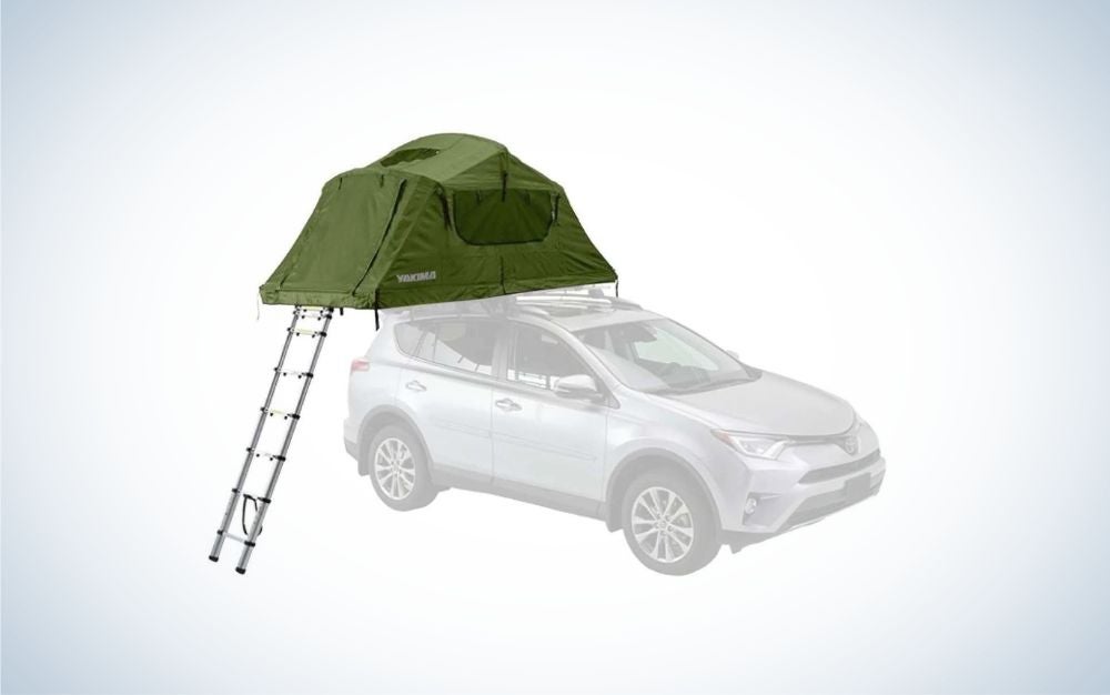 The Yakima Skyrise is a thinner tent, but it’s very easy to install and remove from your car.