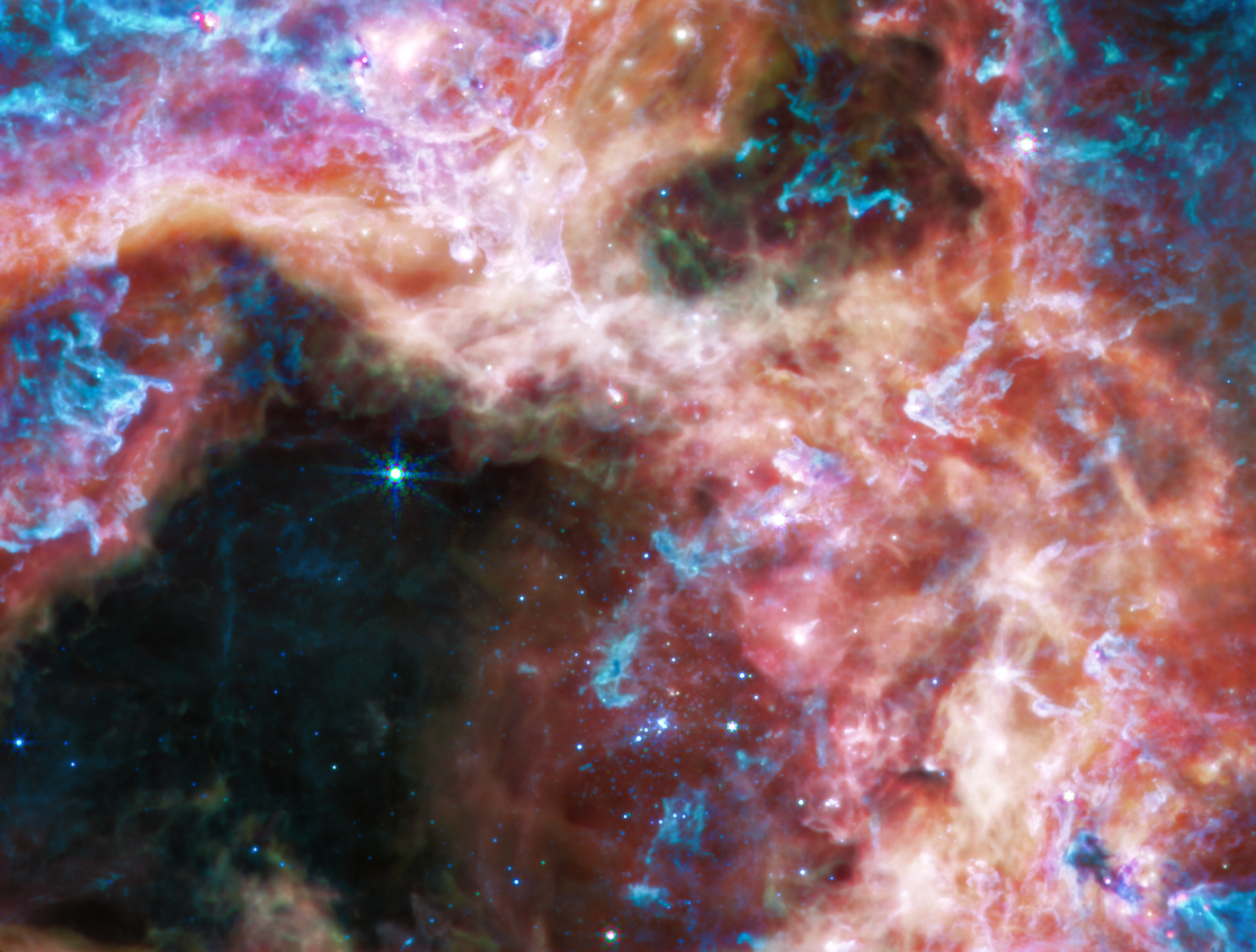 The James Webb Space Telescope opens spooky season with stunning images of Tarantula nebula