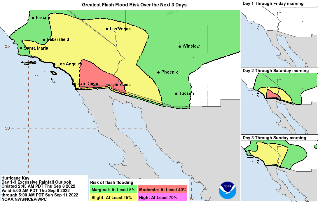 A rare tropical storm will skirt by the Southwest, just days after historic heatwave
