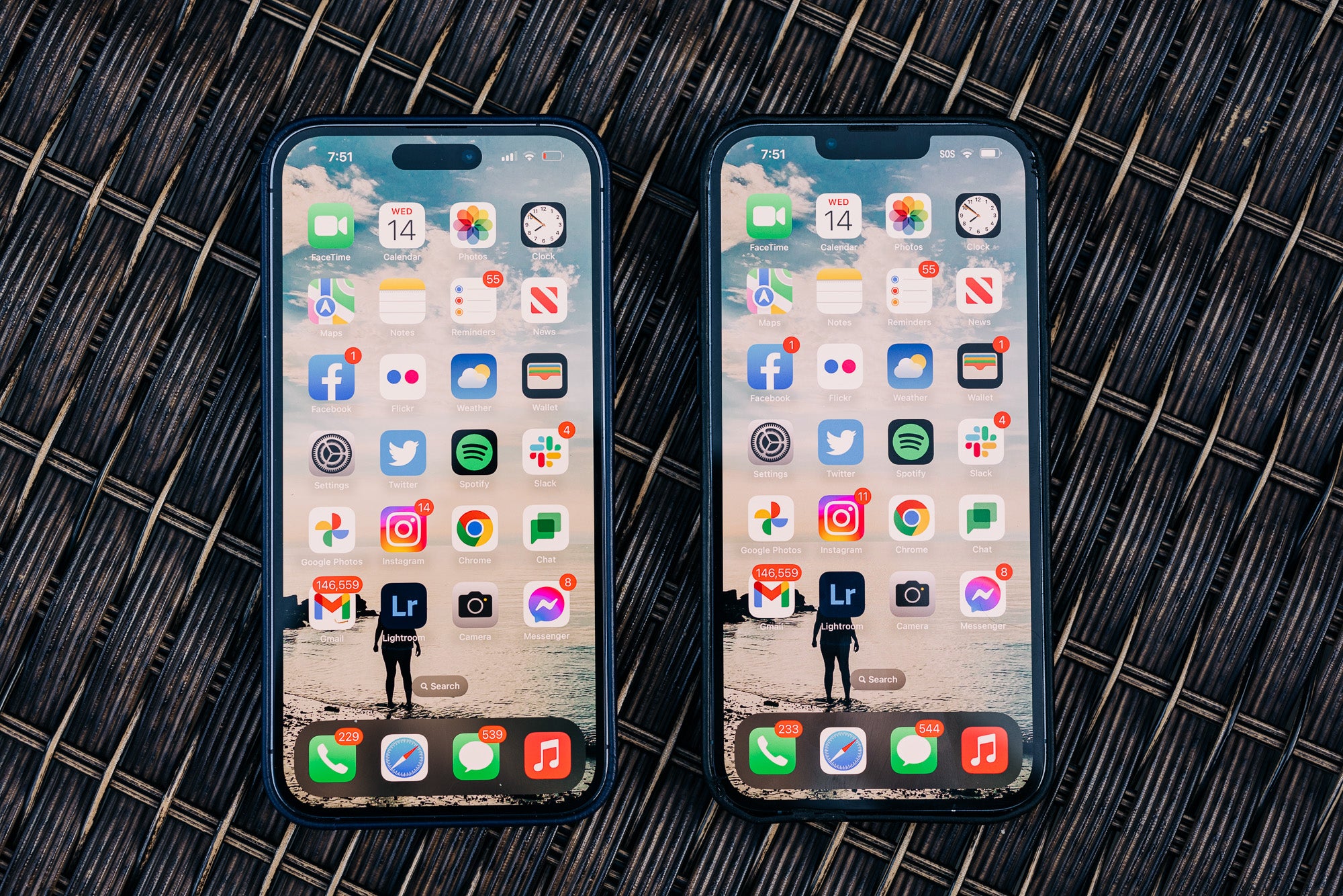 The iPhone 14 Pro Max and iPhone 13 Pro Max brightness comparison