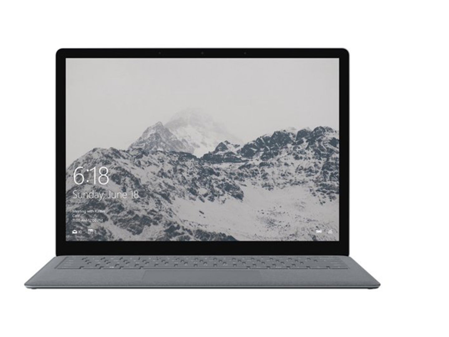 A Microsoft Surface laptop on a white background