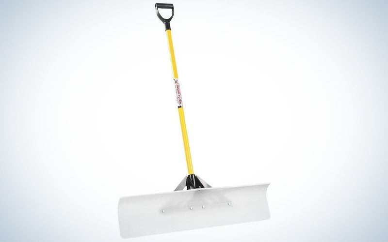 The Snowplow 36-inch Wide Model is the best pusher snow shovel for seniors.