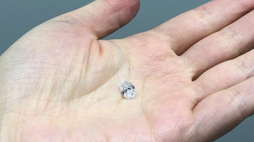 A rare diamond is offering a glimpse into a possibly watery world inside the Earth