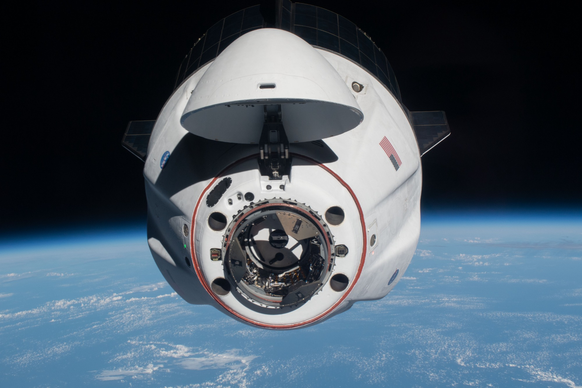 SpaceX Crew Dragon Endeavour as it approached the International Space Station in 2021.
