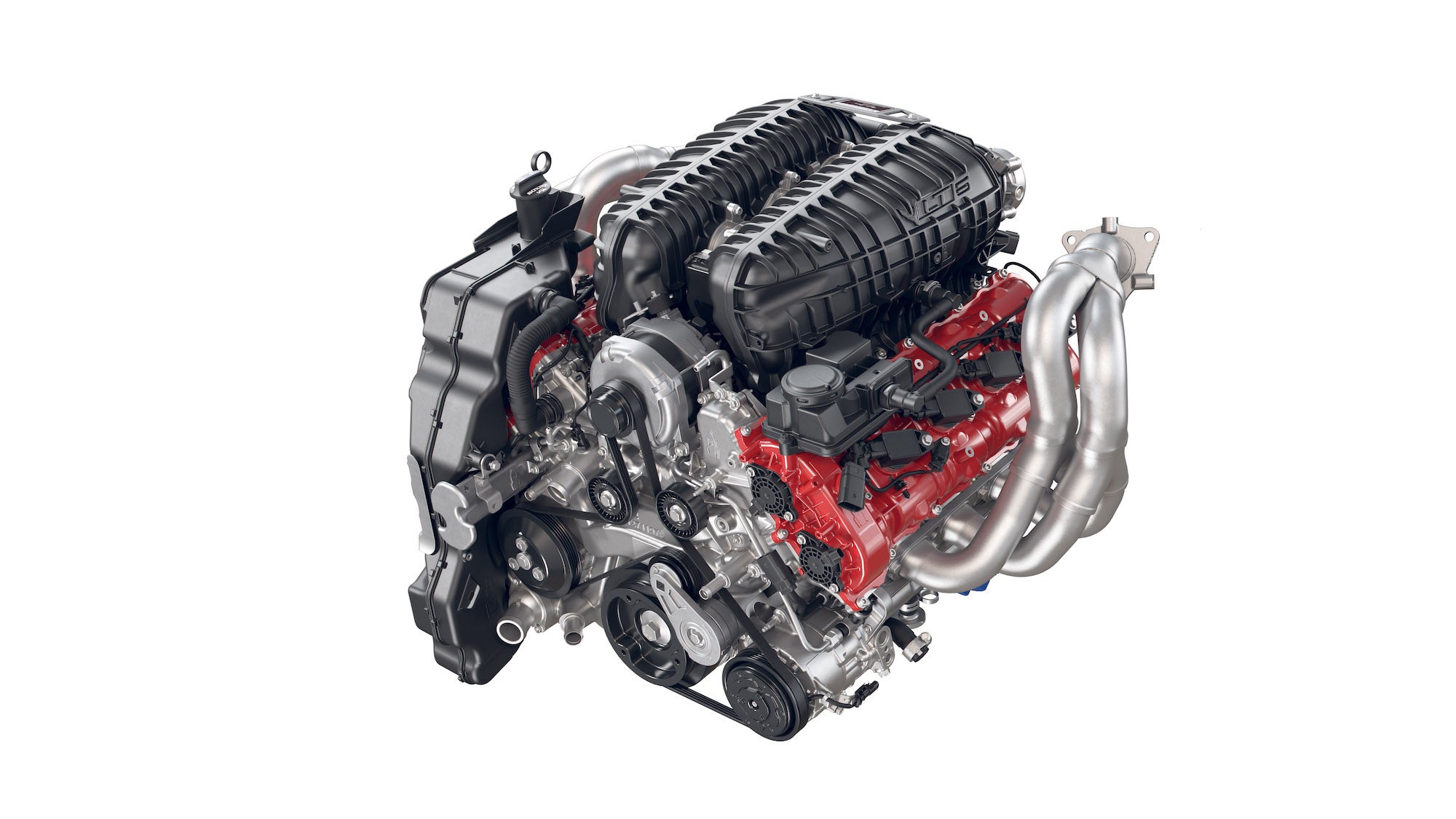 The Corvette Z06's engine.