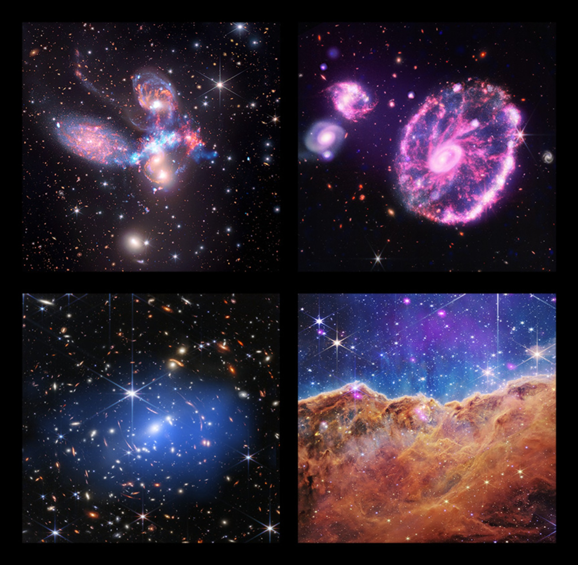 Four new composite images from JWST and x-rays from the Chandra observatory.