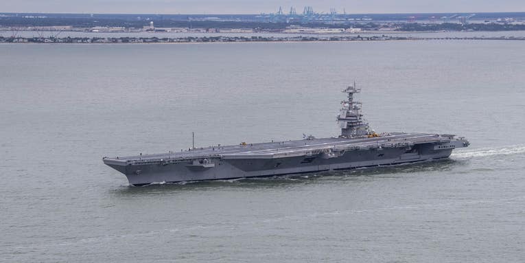 The Navy’s newest and most advanced aircraft carrier just left port