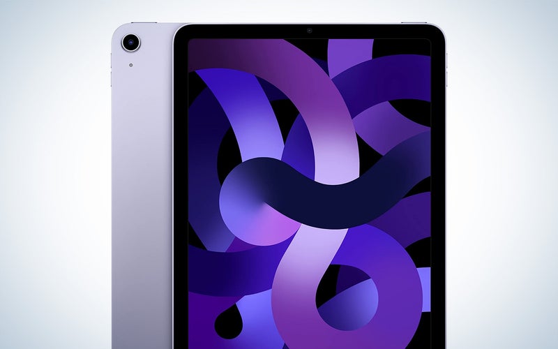 iPad Air on white with blue mist