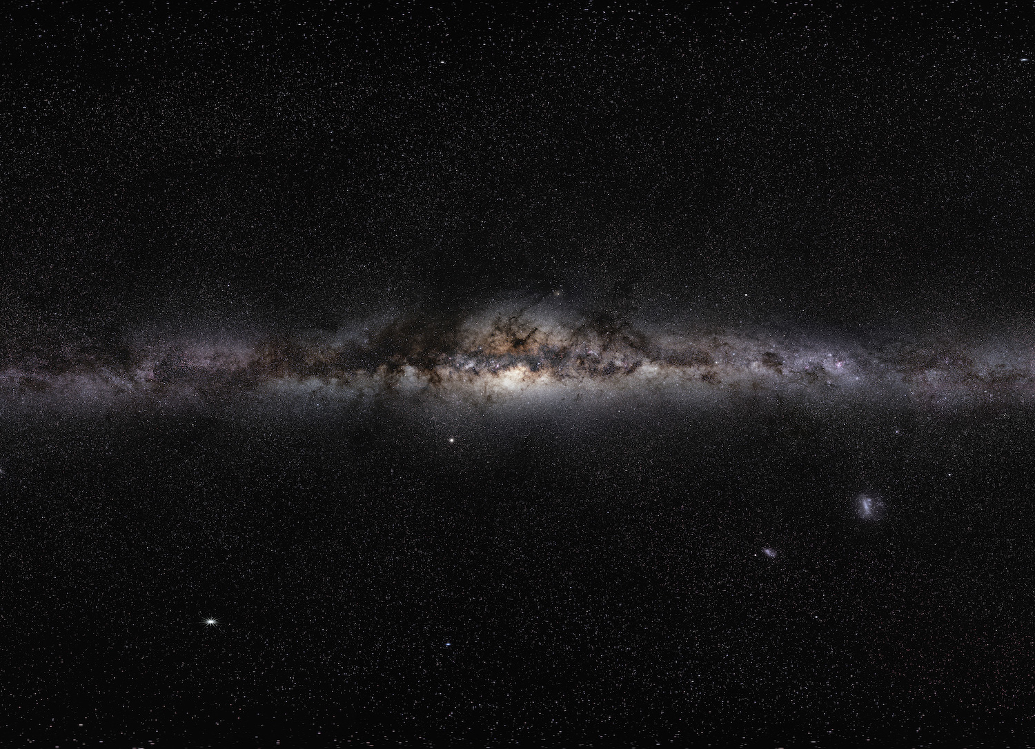 a panoramic view of the milky way galaxy