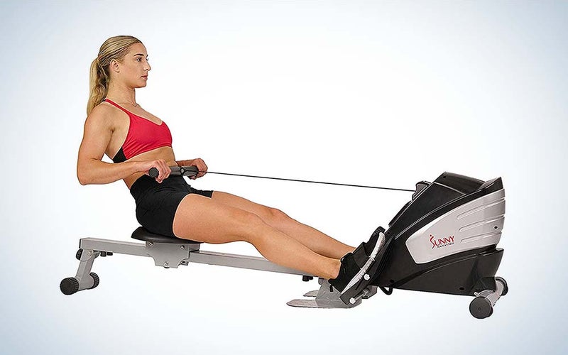 The Sunny Health and Fitness Dual-Function Magnetic Rowing Machine is on sale during the Amazon Prime Early Access Deals.