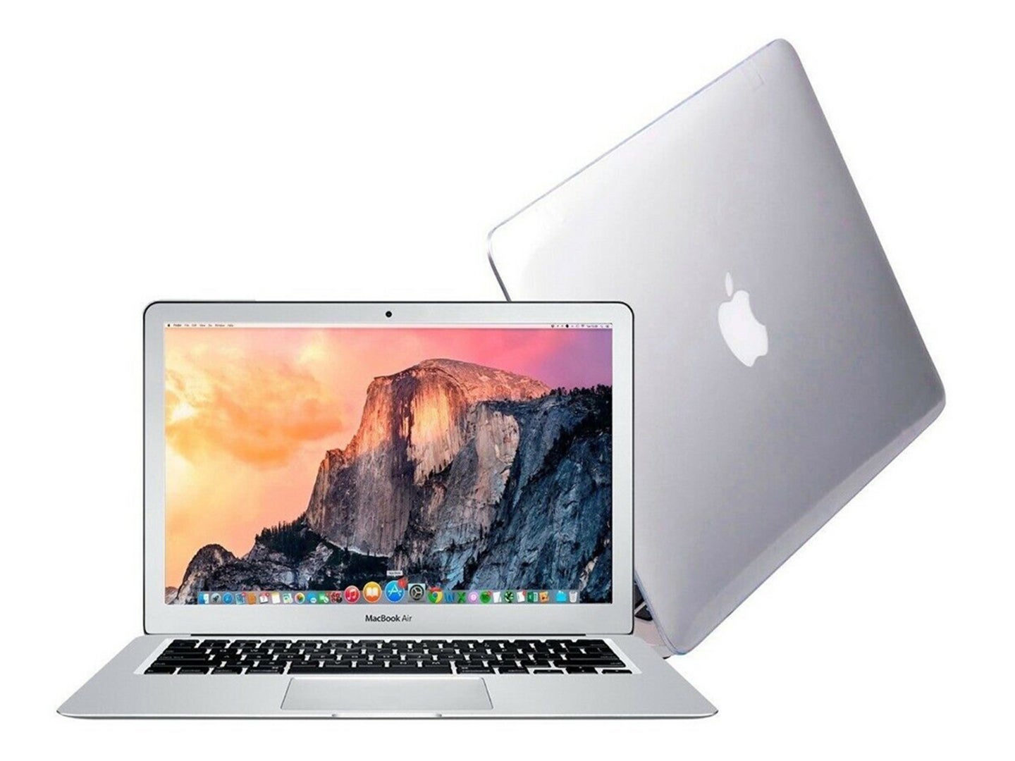 A 2017 Macbook Air on a white background